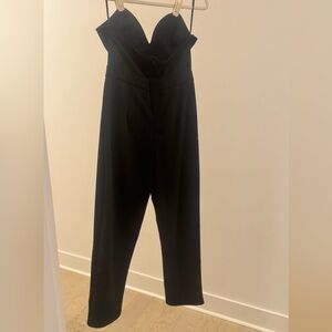 Elegant Black Strapless Jumpsuit